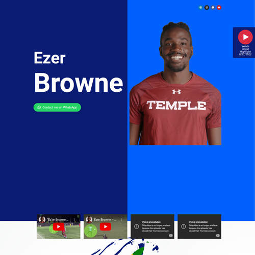 Ezer Browne Football Portfolio